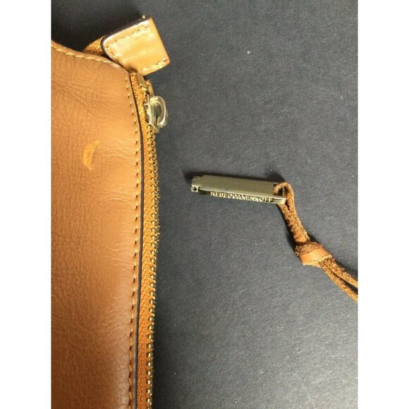 Rebecca Minkoff Mab Medium Side Zip Leather Tote Bag Double Handles Brown - Picture 9 of 9